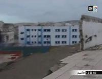 انهيار حائط مدرسة بطنجة