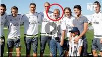 اللاجئ السوري الذي ركلته الصحفية يصل مدريد ليعانق رونالدو ولاعبي ريال مدريد