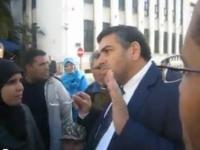 الرميد مع محتجين في الرباط 