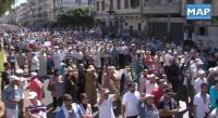 انطلاق مسيرة شعبية بالبيضاء تضامنا مع غزة