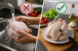 لا تغسل الدجاج قبل الطهي.. خطأ شائع قد يهدد صحتك