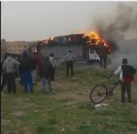 احتراق شاحنة محملة بالتبن بمدينة وجدة