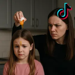 في واقعة غريبة.. القضاء يصدر حكما ضد أم قامت بكسر بيضة على جبهة طفلتها من أجل فيديو "تيك توك"!