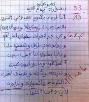 تعبير إنشائي من تلميذ يحوله الى مادة للسخرية في الفايسبوك