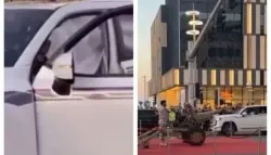 سائق عربي يتعرض لمفاجأة بعد إطلاق مدفع الإفطار قرب سيارته(فيديو)