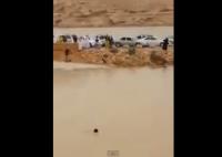 ناشطون يصورون شابا يصارع الموت في مياه احد السدود ويدعون له بالستر والهداية