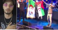 المُغني الجزائري "سولكينغ" يُغضب المغاربة برفع علم "البوليساريو" في حفل باسبانيا ويخرج بهذا التوضيح (فيديو)