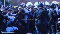 "الزرواطة" وخراطيم المياه لتفريق مسيرة الاساتذة المتعاقدين بالرباط في ذكرى" 20 فبراير"