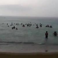 بالفيديو.. شباب الحسيمة في عومة إحتجاجية جديدة