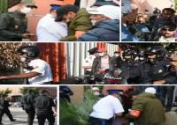 مراكش اليوم: الأمن تدخل ومنع وقفة احتجاجية ضد جواز التلقيح (صور)