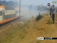 اندلاع النيران بمقطورة للقطار‏
