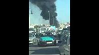 انفجار شاحنة واحتراقها قرب محطة القطارات في مغوغة بطنجة