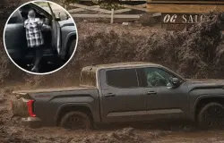 بالفيديو..فيضان طيني مرعب يحاصر سيارات