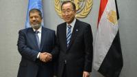 بان كي مون يدعو الجيش المصري لإطلاق سراح الرئيس المعزول محمد مرسي 