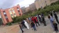 لحظة فيضان وادي امسمرير ، اقليم تنغير