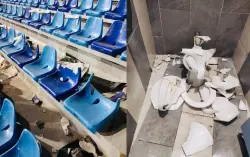 ملعب محمد الخامس يتعرض للتخريب مجددًا بعد إعادة افتتاحه