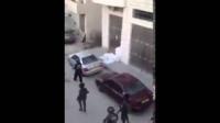إمطار عناصر شرطة الاحتلال في القدس المحتلة بالحجارة وهروبهم مذعورين