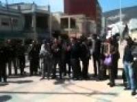 وقفة رجال التعليم العاملين بالعالم القروي أمام أكدايمية تطوان ـ طنجة