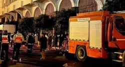 حـريق مهول يأتي على قيسارية الأزهر ببني مكادة وسط مدينة طنجة