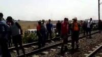 بالفيديو ... اصطدام قطارين جنوب مدينة المحمدية