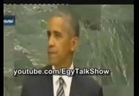 بالفيديو : أوباما يحرج السيسي في الامم المتحدة " شخص بيننا استولى على السلطة عسكريا"