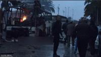 بالفيديو: 22 قتيلاً جراء انفجار حافلة لأمن الرئاسة بالعاصمة التونسية