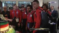 لاعبوا المنتخب المصري يفاجئون محمد صلاح ويحتفلون بعيد ميلاده من روسيا