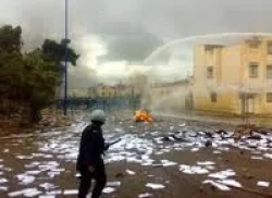 إحراق منشئات عمومية و أحداث شغب عنيفة تهز مدينة بوجنيبة إقليم خريبكة