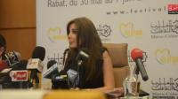 نانسي عجرم تنزعج من سؤال صحفية مغربية