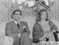 شاهد لأول مرة : زفاف مولاي عبدالله شقيق الحسن الثاني من اللبنانية لمياء الصلح سنة 1961