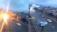 رعد يضرب سيارة في المغرب وردة فعل الناس كانت غريبة