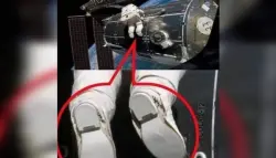 صورة حذاء رائد فضاء تعيد إثارة الجدل حول مصداقية الرحلات الفضائية