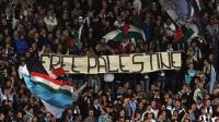 صورة : جمهور لاتسيو يناصر فلسطين بلافتة عملاقة