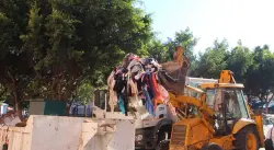حملة صارمة بالبرنوصي لتطهير ساحة مسجد فاطمة الزهراء بعد استغلالها  من طرف متشردين