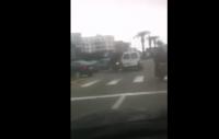 الدارالبيضاء : حصان تائه يجر عربة و يتسبب في حادثة سير