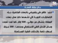 تجنيد طاقم طبي للتدخل في حالة الكوارث الطبيعية