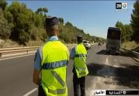 إصابة 22 مغربي في حادث انقلاب حافلة ركاب جنوب فرنسا