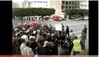 قوات الأمن تتصدى لمسيرة الأساتذة المجازين بالرباط 04/04/2011