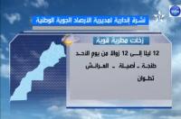 نشرة إندارية لمديرية الأرصاد الجوية الوطنية