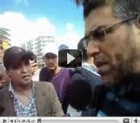 مصطفى الرميد عضو الأمانة العام لحزب العدالة و التنمية يشارك في احتجاجات 24 أبريل بالدار البيضاء