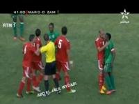 اشتباك لاعبي المنتخب مع لاعبي زامبيا
