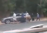 انقلاب سيارة خفيفة بين الجديدة و أزمور و نجاة ركابها باعجوبة