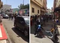 حشود من الافارقة يطالبون بحق الحرية والسكن في المغرب