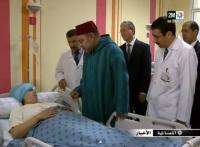 الملك محمد السادس يتفقد الجرحى بمستشفى ابن رشد بالدارالبيضاء
