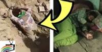 بالفيديو..أب ينقذ حياة ابنته بعد دفنها على قيد الحياة