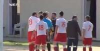 بالفيديو.. لاعب يضرب الحكم ويهرب من الشرطة