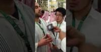 بالفيديو.. رد فعل ياباني اعتنق الإسلام لحظة دخوله الروضة الشريفة