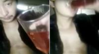 بالفيديو: صيني ينتهي في المستشفى بعدما تناول زيت الفلفل الحار