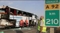 حالة وفاة وعشرات الجرحى بعد تعرض حافلتين تقلان مهاجرين مغاربة لحادثة سير مفجعة بإسبانيا