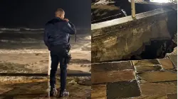 مشهد يهز البرازيل.. حارس يختفي داخل حفرة بعد انفجار خط مياه
